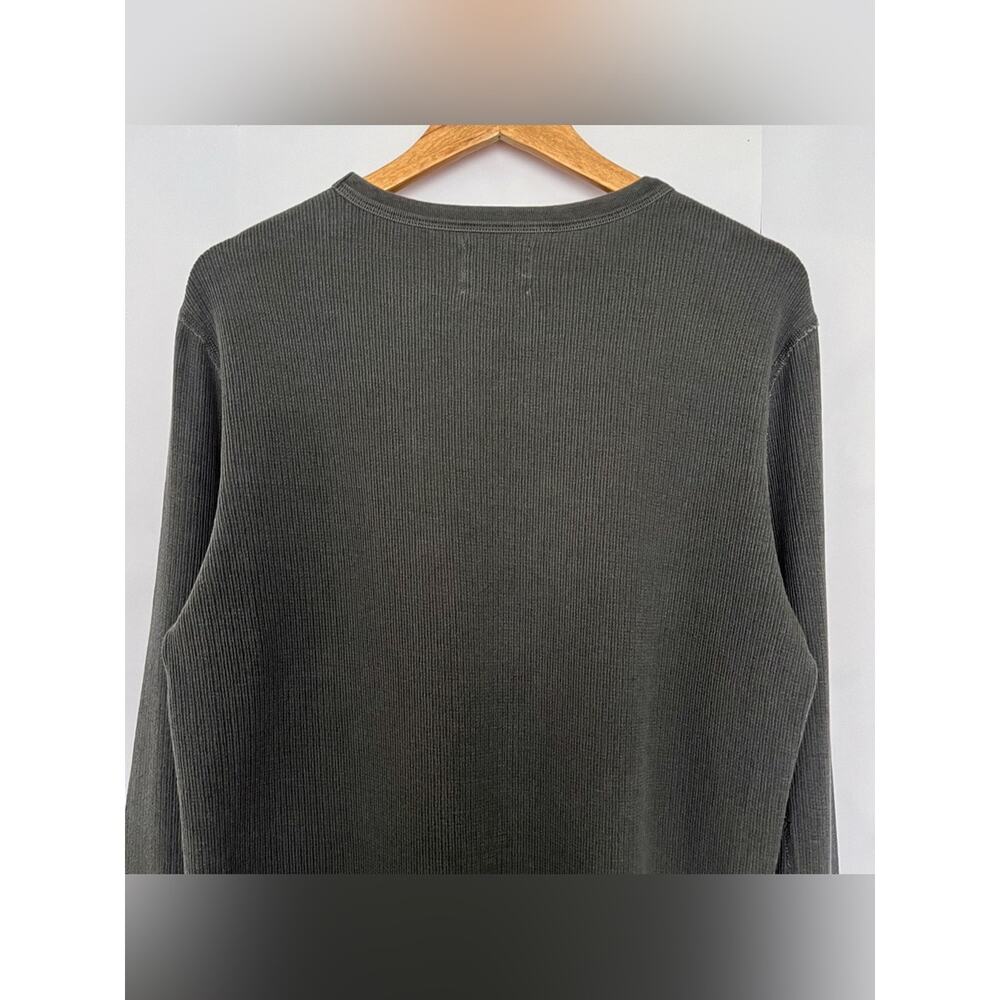 Buck Mason Vintage Thermal Surplus Tee Long Sleeve Waffle Crew Size Medium Gray - Picture 7 of 14